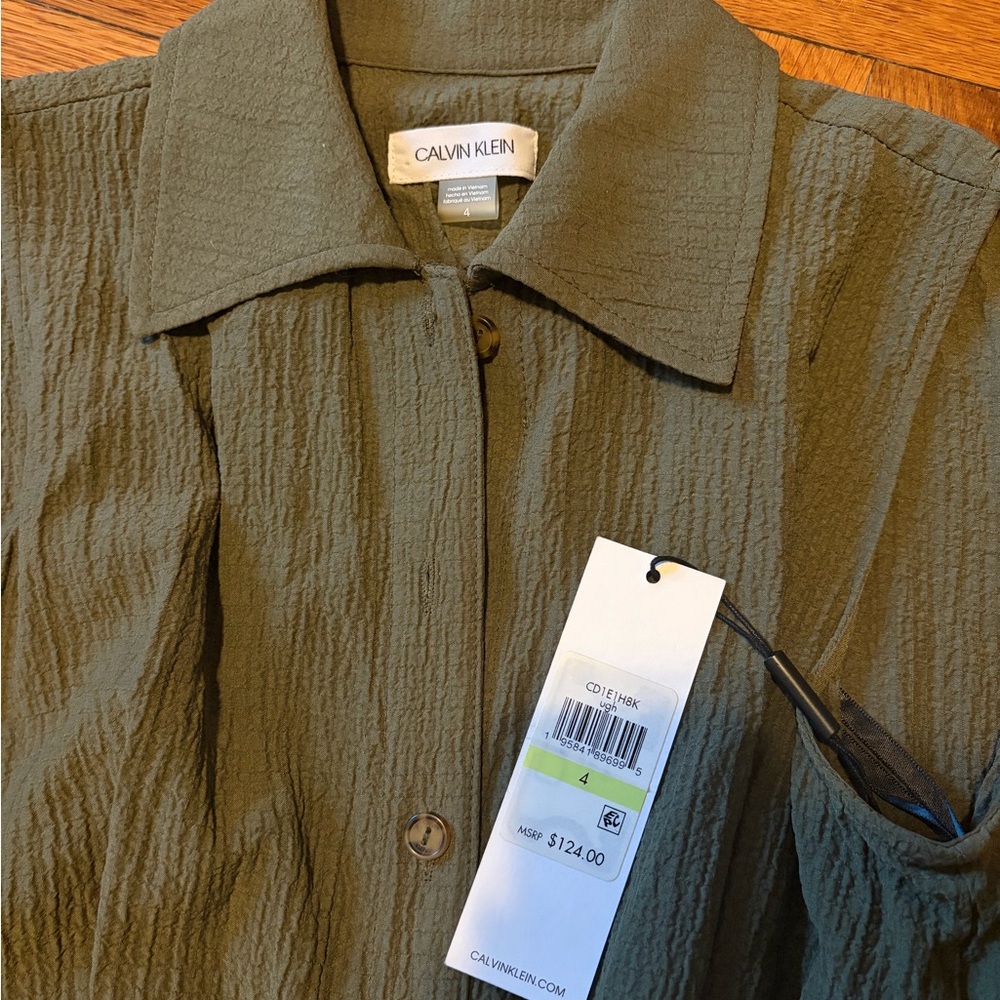 Calvin Klein Olive Green Sleeveless Dress - Picture 3 of 3